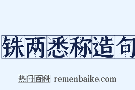 铢两悉称造句是什么意思的图片